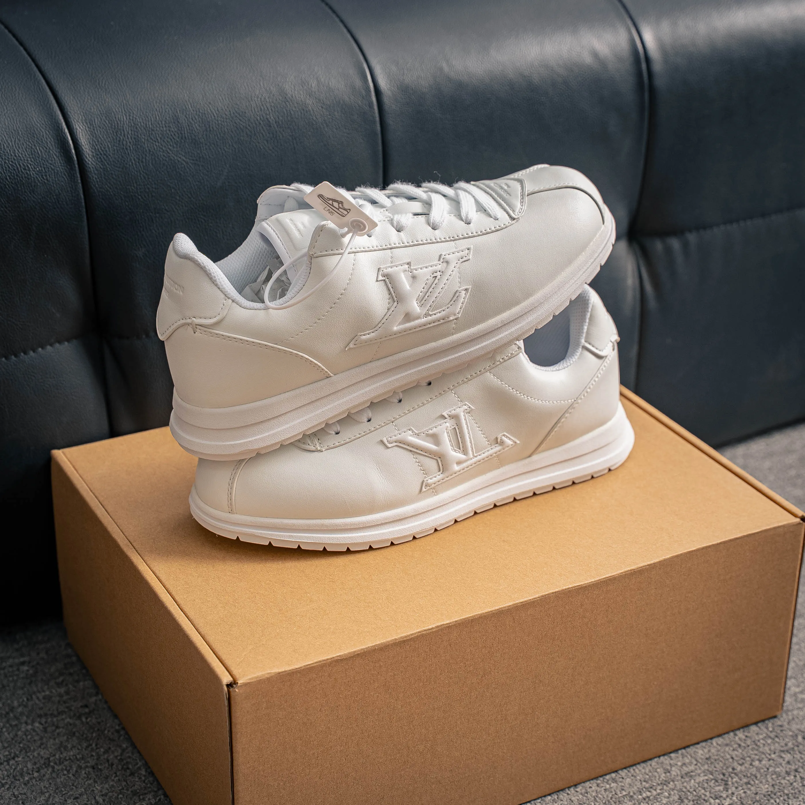 # LOUIS VUITTON x Nigo lv Buttersoft Cowhide Leather FW 25 Lace-Up Low-Top Shoes Same Style